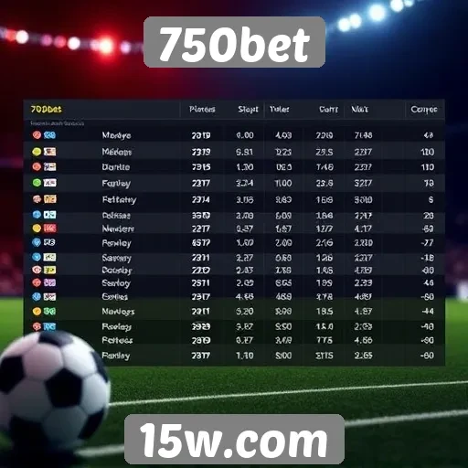 Comparação das odds oferecidas pela 750bet